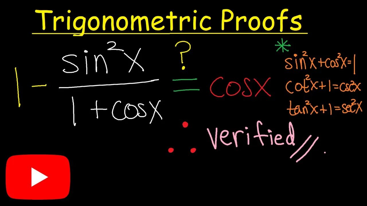 Trigonometric Proofs (Jae Academy)