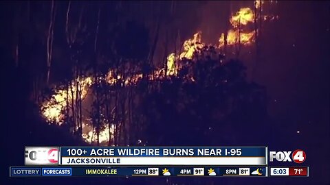 Wildfire threatens to close I-95 near Jacksonville