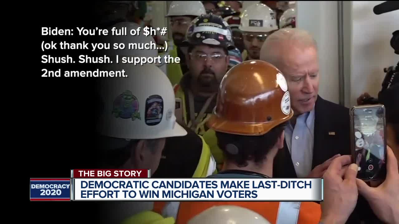 Joe Biden tells worker 'you're full of s***' during argument over gun control in Detroit