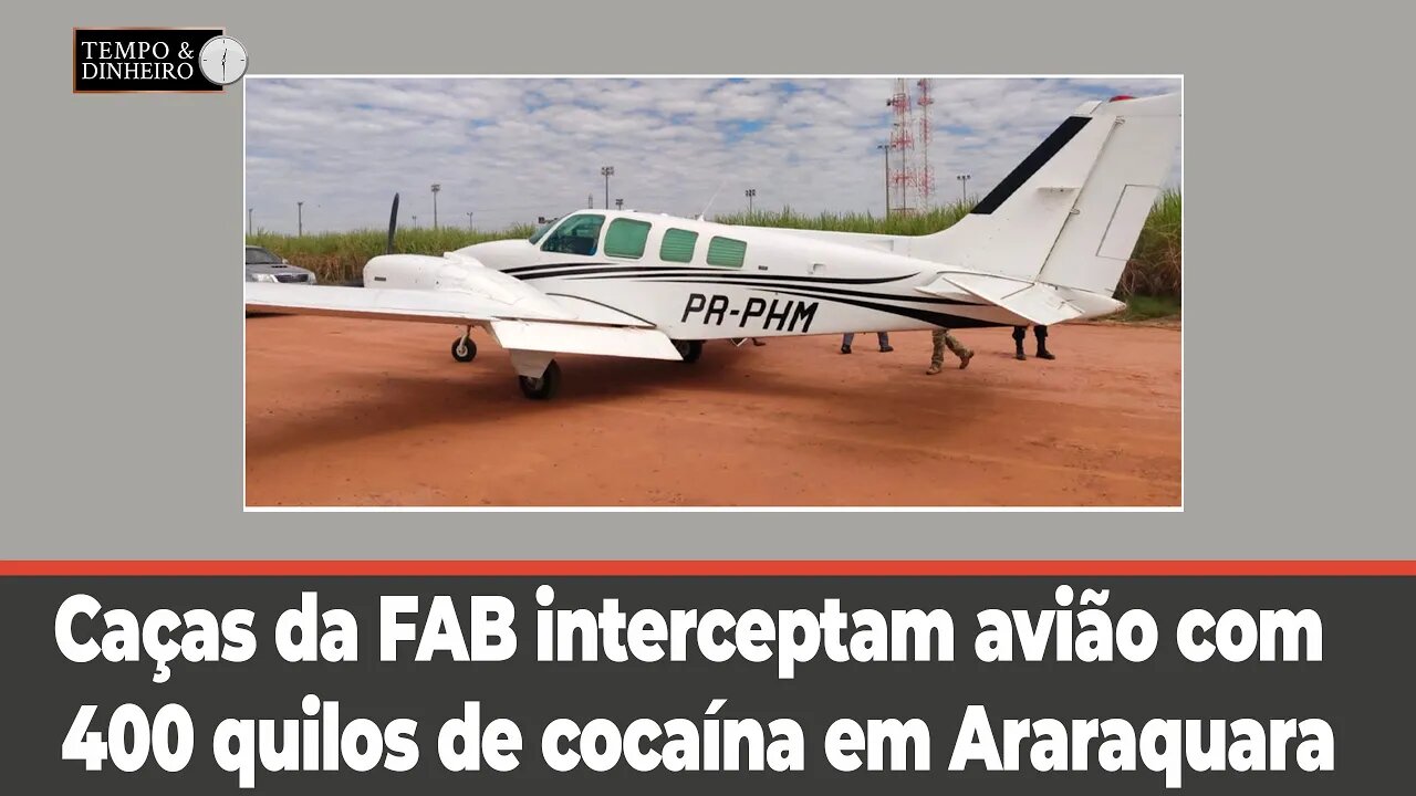 Caças da FAB interceptam avião com 400 quilos de cocaína em Araraquara, SP. Veja as imagens