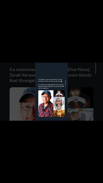 Aujourd'hui, c'est l'anniversaire du seiyu Fumihiko Tachiki qui fête ses 62 ans.