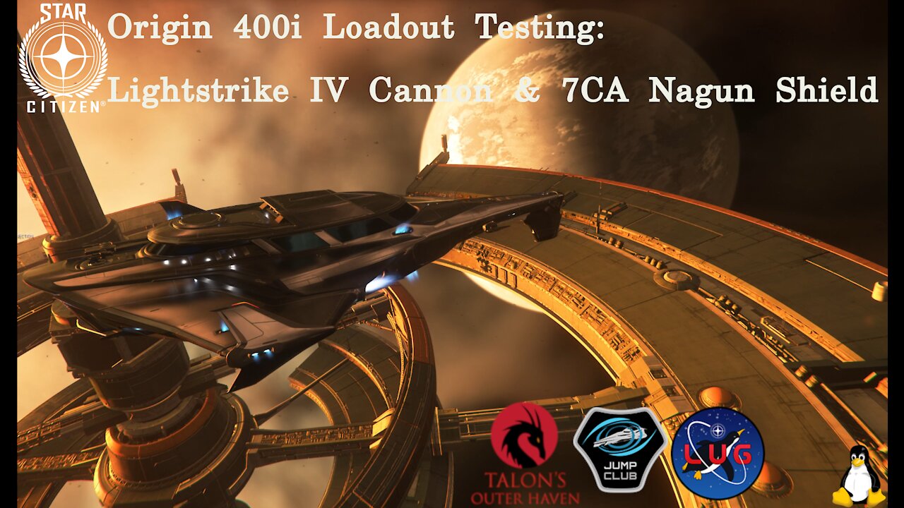 Star Citizen 3.16 PTU - Origin 400i Loadout Testing Lightstrike IV Cannon and 7CA Nagun Shields