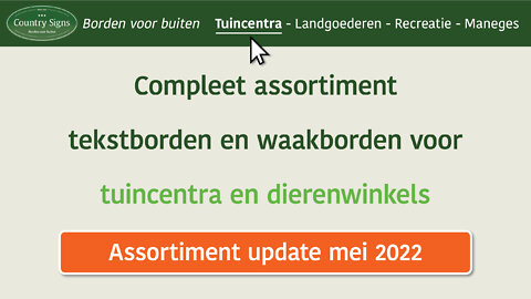 Update assortiment waakborden juni 2022