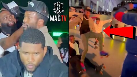 Meek Mill Falls Again At Usher's Flippers Grand Opening! 😱