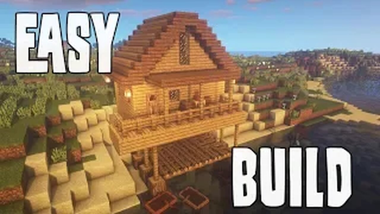 How to build a easy beach house in Minecraft (tutorial)