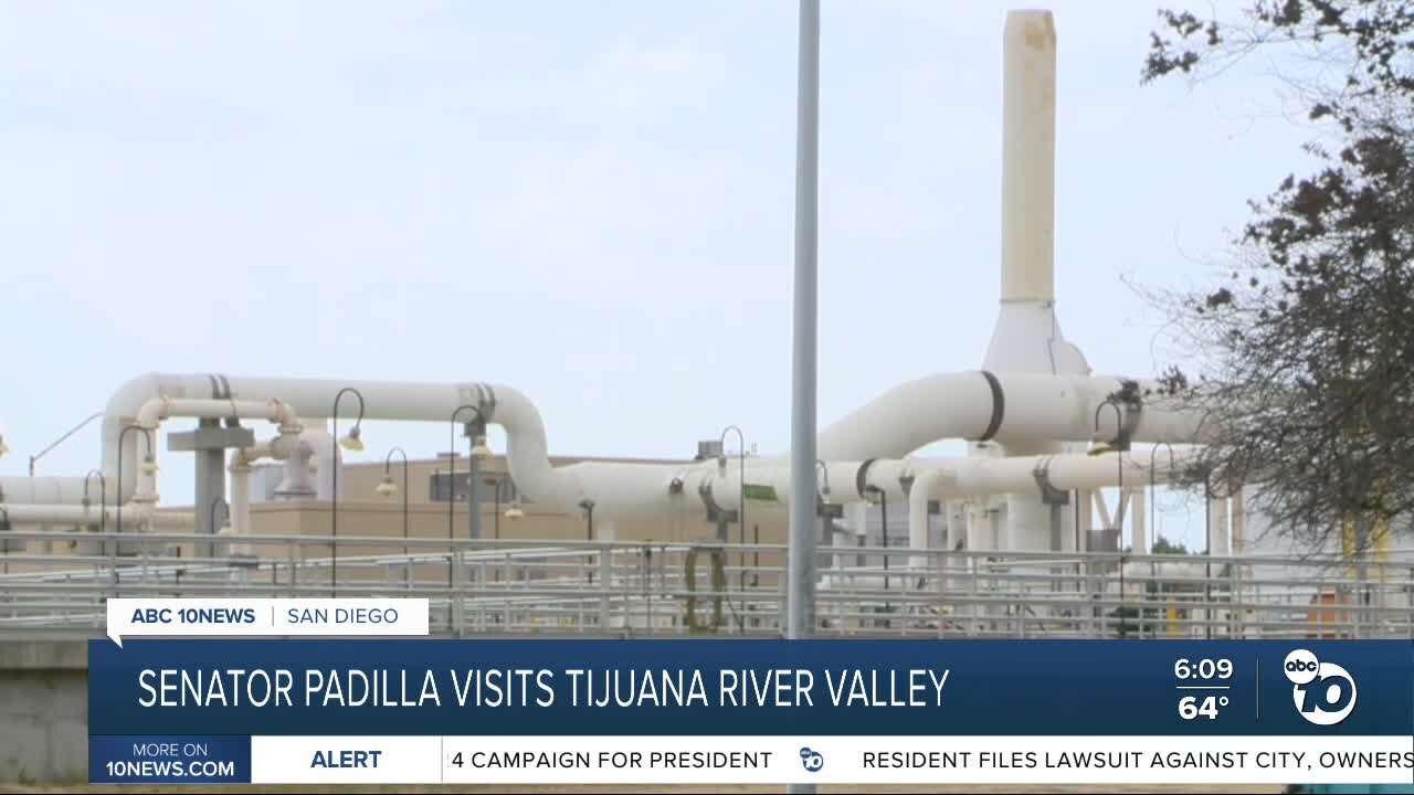 Padilla visits border, urges action to clean trans-border pollution