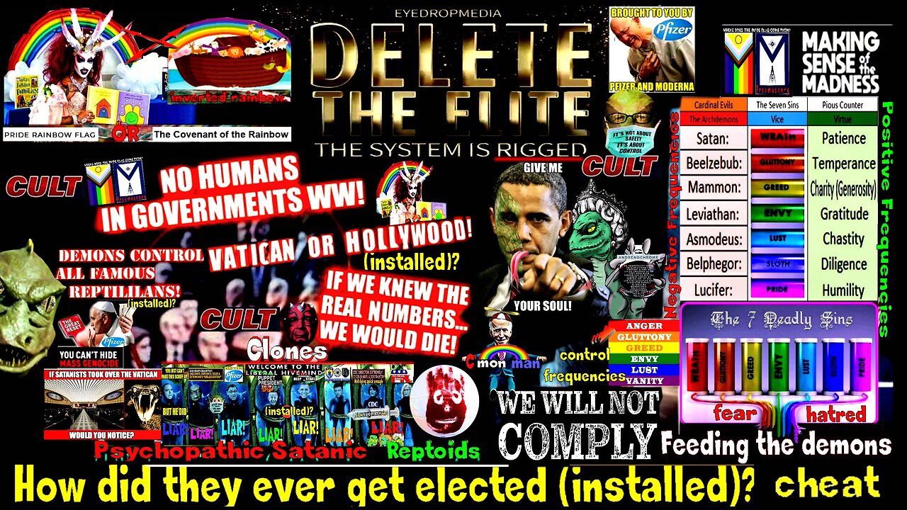 DELETE THE ELITE! Are They Even Human? (related info and links in description)