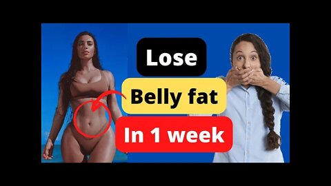 lose belly fat in one week (kim kardashian secret)😱