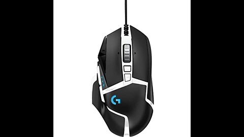 Logitech G502 Hero High-Performance Gaming Mouse, Black & White