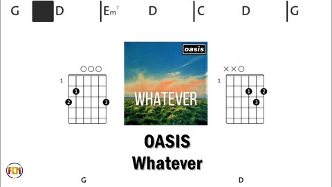 OASIS Whatever - (Chords & Lyrics like a Karaoke) HD