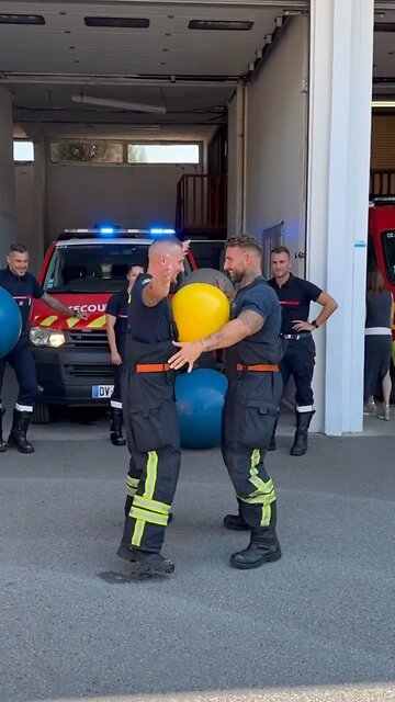 Firefighters training