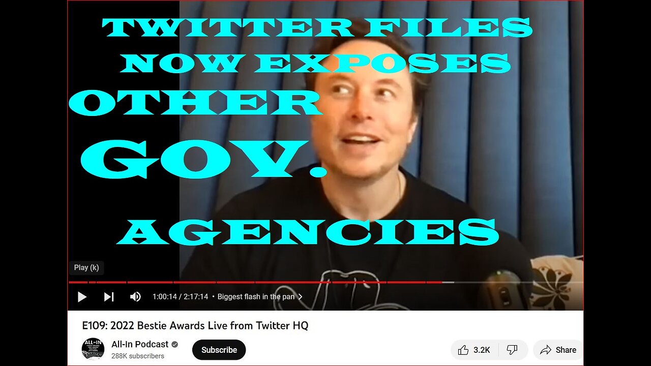 Christmas Eve Twitter files "OTHER GOVERNMENT AGENCIES"!