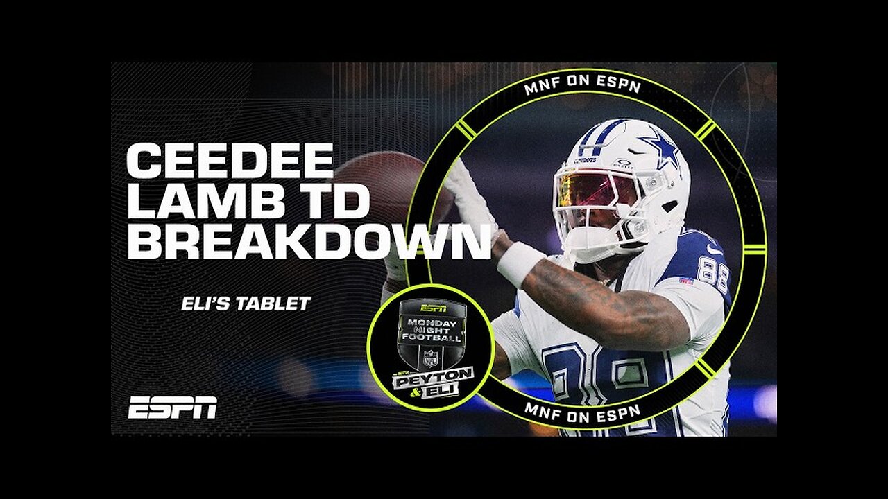 Eli's Tablet 👀 Breakdown of Ceedee Lamb's TD on 4th down vs. the Bengals | ManningCast