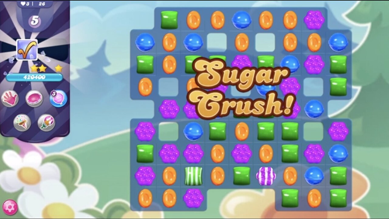 Candy Crush Saga | Level 26 | NIGHTMARISHLY HARD LEVEL | NO BOOSTERS | 3 STARS | 464680 🦄