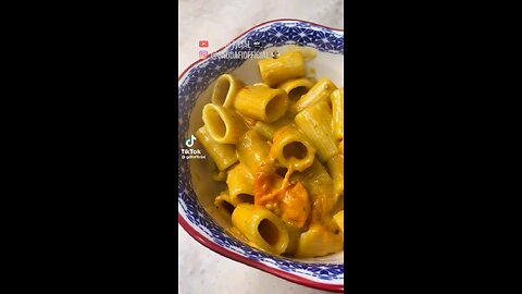 Golden creamy feta cheese pasta