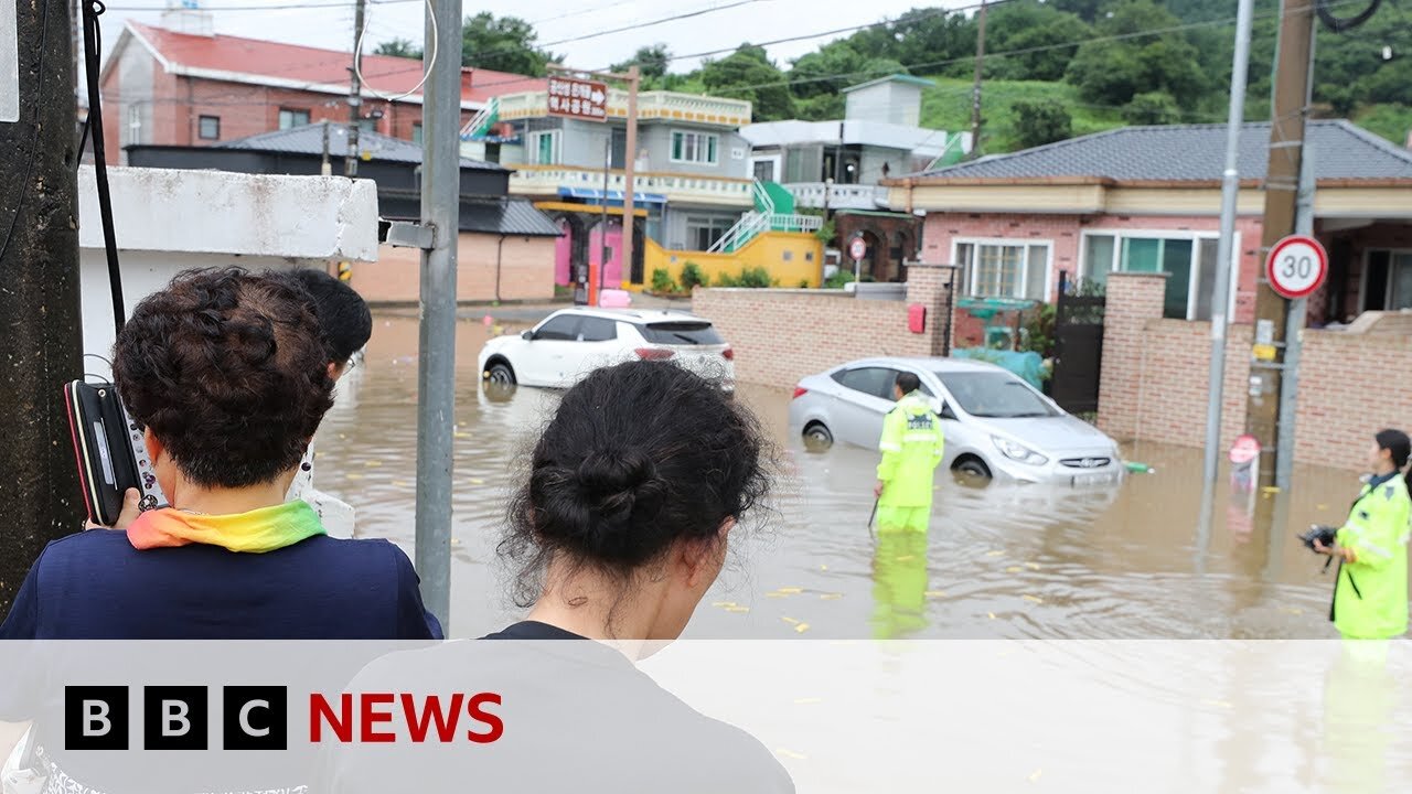South Korea floods leave multiple people dead after torrential rain – BBC News