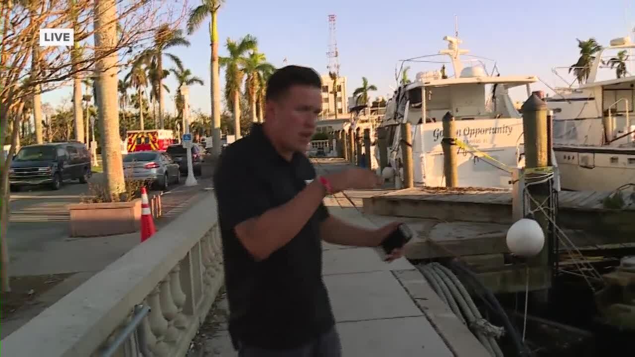 Fort Myers Yacht Basin after Hurricane Ian