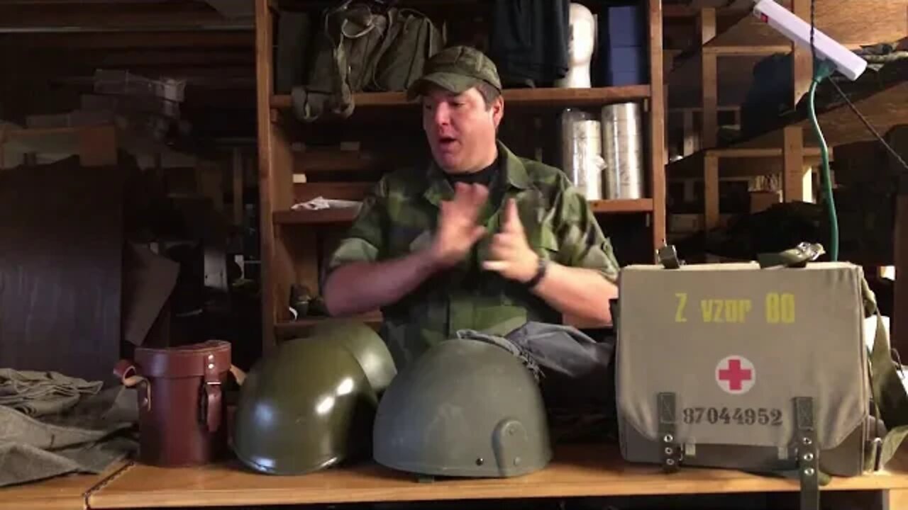Swedish M90L, Czech Vz.80 Med Kits, Polish Wz2000 Helmets, British Mk6 Helmets at Mike's Militaria!