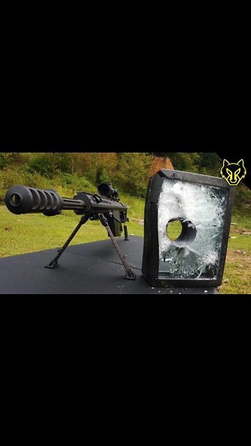 Will Bulletproof Glass Stop A .50 Cal? slowmo Richard Ryan #Shorts