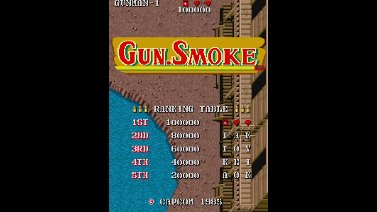 Gun Smoke Arcade Game, Capcom 1985, playthrough