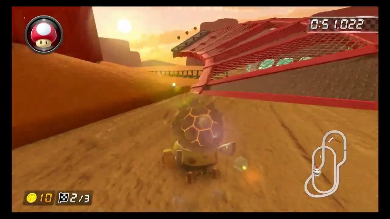 Mario Kart 8 Deluxe DLC Time Trials - N64 Kalimari Desert (150cc) - 1:36.533