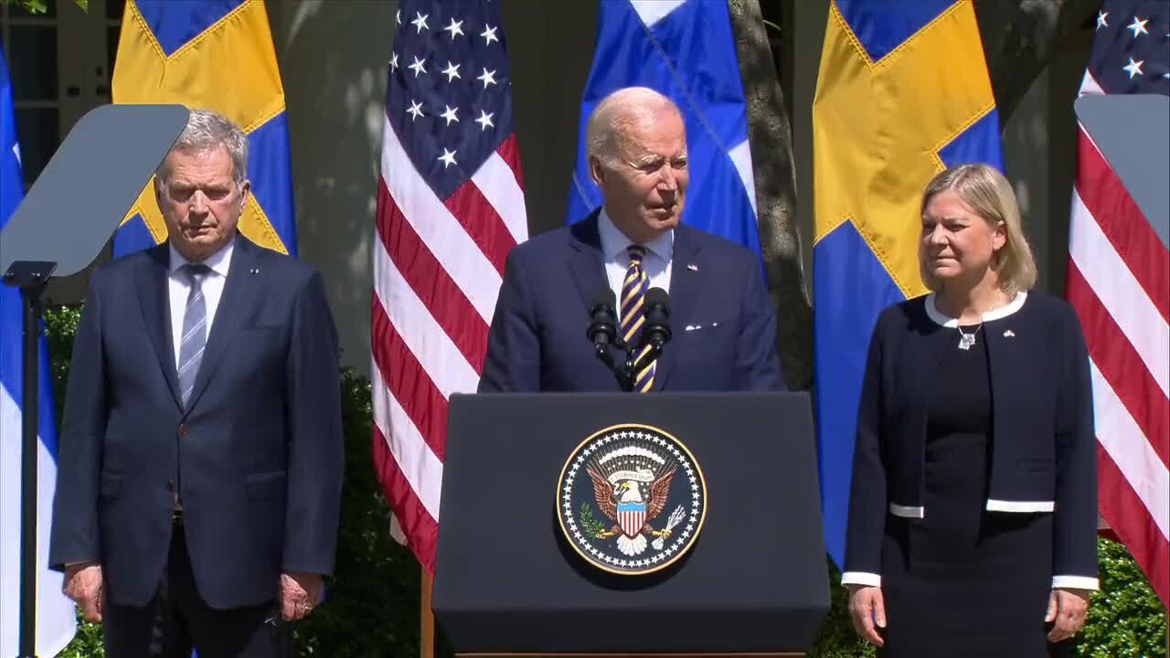 President Biden Reiterates His Support For Admitting Sweden And Finland Into NATO