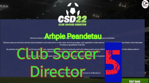 Club Soccer Director (CSD22) Pertandingan pertama liga, Debut sang Manager