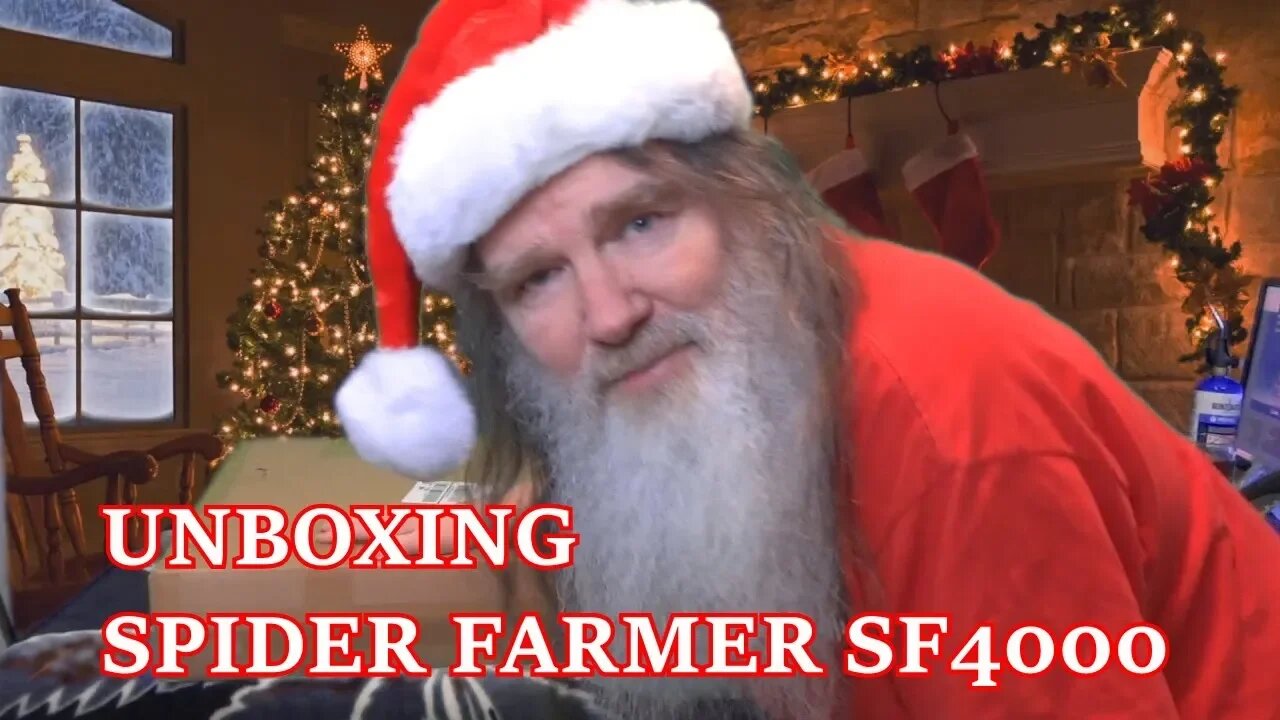 SPIDER FARMER SF4000 LED GROW LIGHT UNBOXING & HANGING! "LOOK WHAT SANTA BROUGHT ME!"