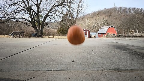 Slow Motion Pumpkin Drop