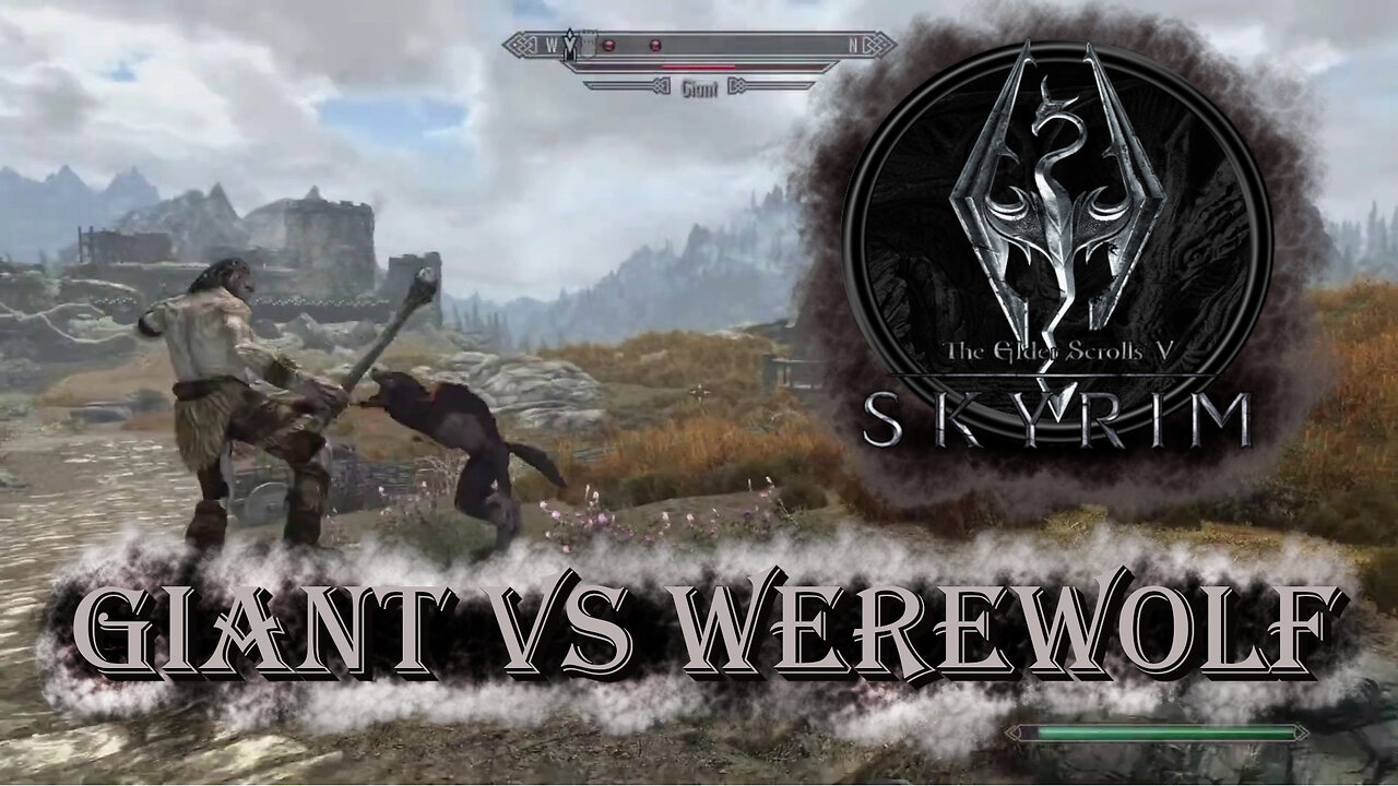 SKYRIM - I made this Werewolf Fight a Giant - The Elder Scrolls V Skyrim