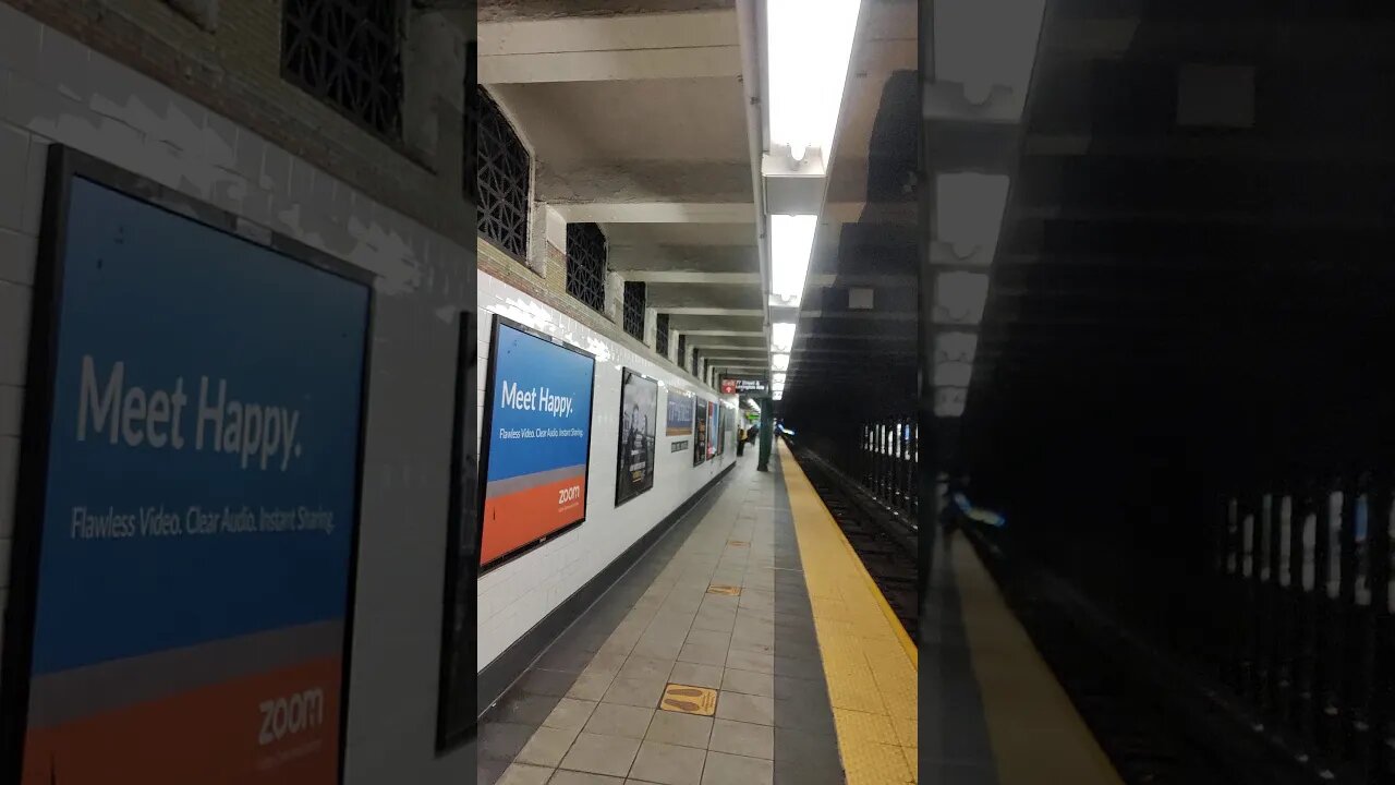 Doing my schoolwork on the floor at the East 77th Street subway station in New York City 2021.