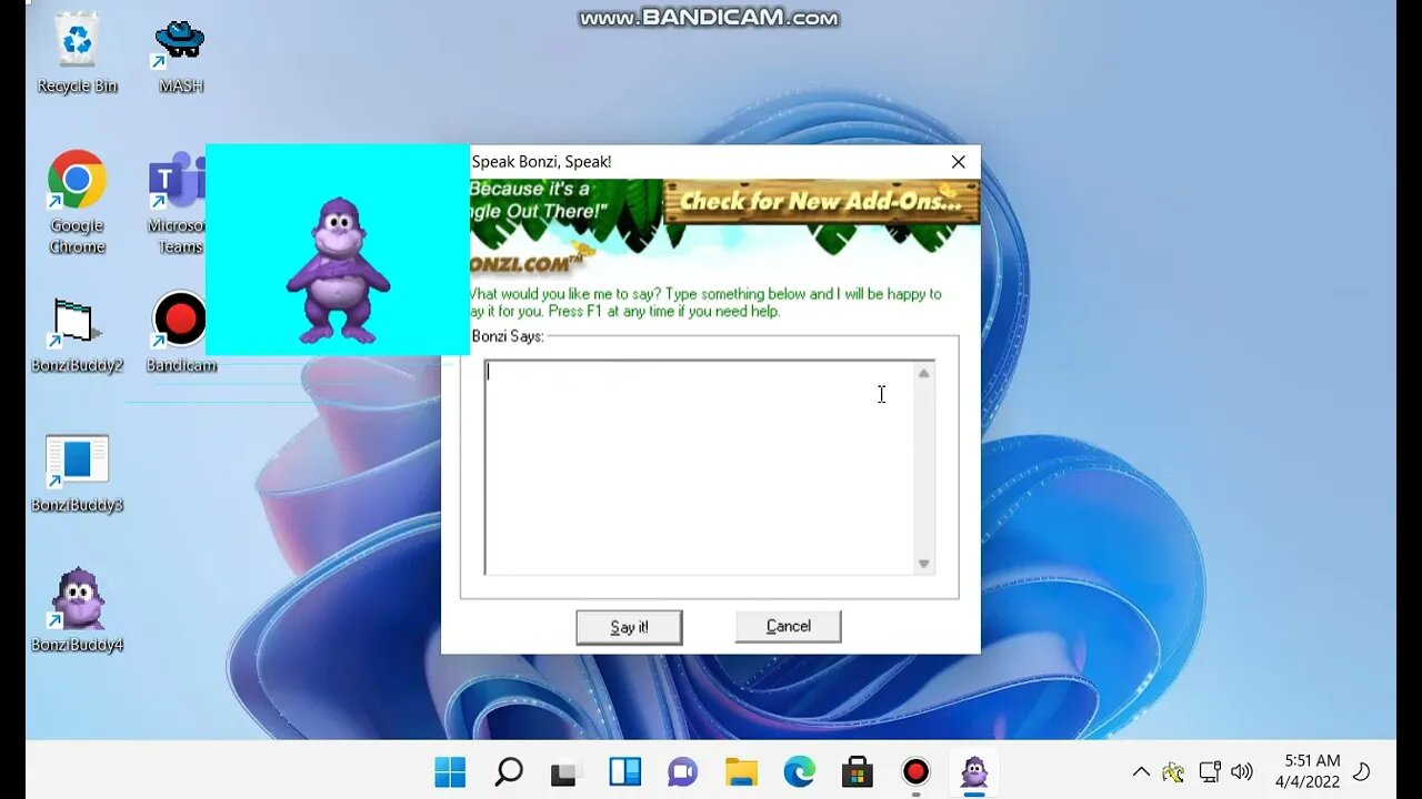 BonziBUDDY IS BACK YAY!!!!!!