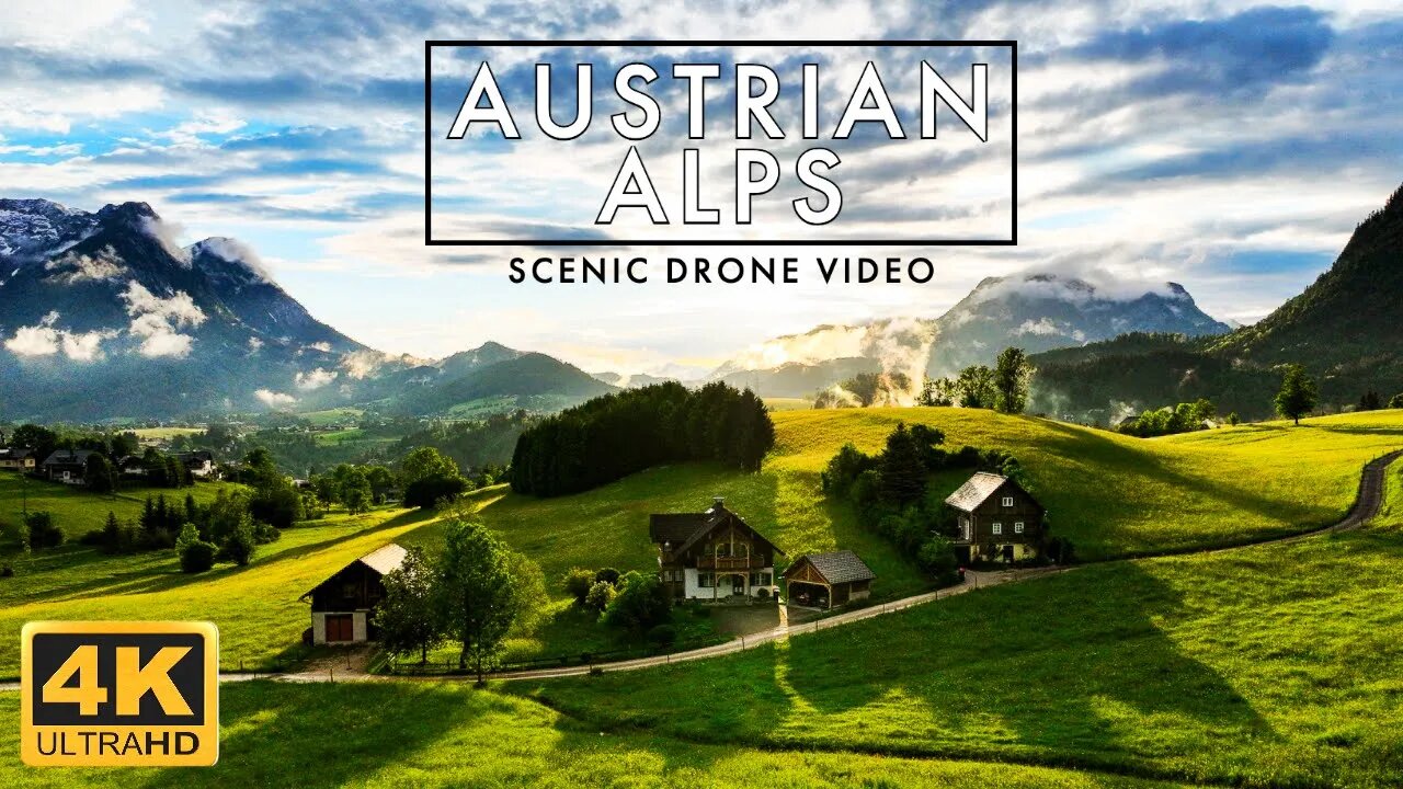 Austrian Alps - 1 Hour Scenic Relaxation Drone Compilation 4K