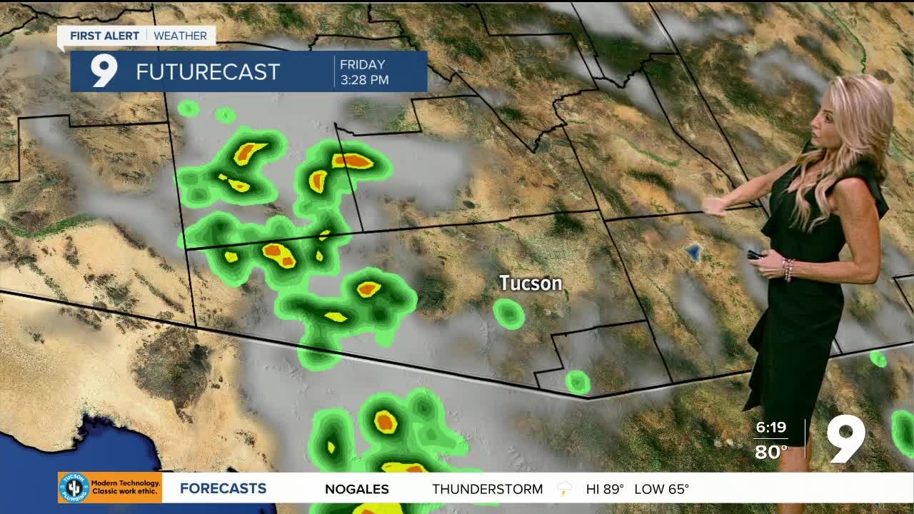 Isolated storm chances heading into the weekend