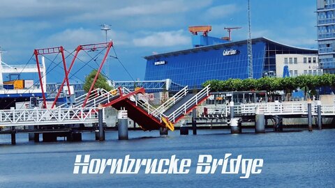 Opening of Hornbrucke Bridge. Kiel, Germany.