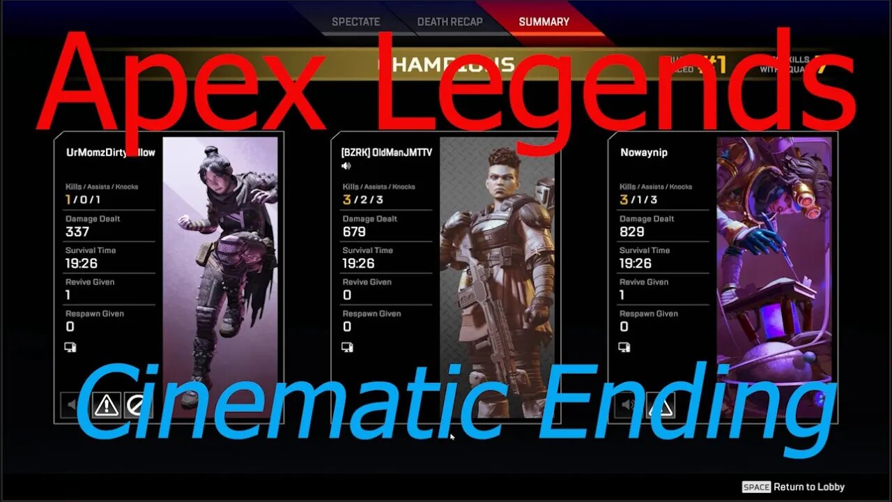 Apex Legends: Cinematic ending. Let me know how you like it in the comments #OldManJM #Apex