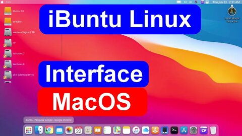 iBuntu Linux interface parecida com MacOS