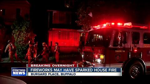 Fireworks may have sparked fire at Buffalo home