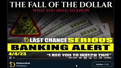 THE FALL OF THE DOLLAR - SERIOUS BANKING ALERT - 4-4-23
