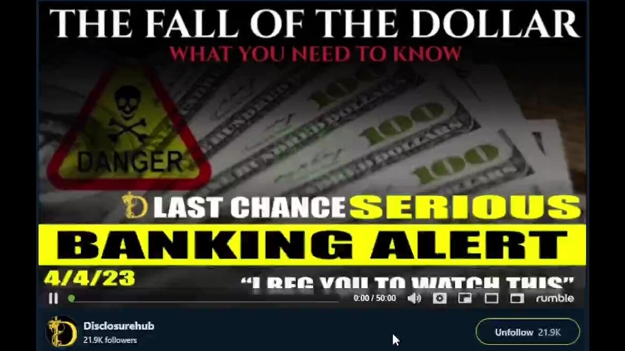 THE FALL OF THE DOLLAR - SERIOUS BANKING ALERT - 4-4-23