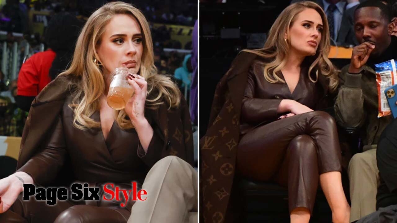 Adele pairs $5K Louis Vuitton coat with leather look for date with Rich Paul