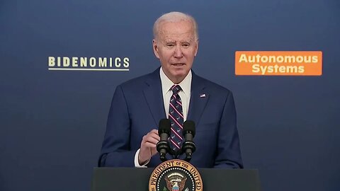 Biden Has Lots Of Trouble Reading Pre-Written Script From His Giant Teleprompter