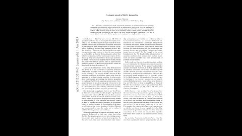 A simple proof of Bell’s inequality. Lorenzo Maccone. A Puke (TM) Audiopaper