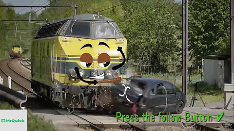 Monster Trains Crush Cars on Railroad tracks 2023 - mrquick12515