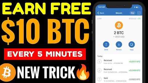 Get Paid $10 FREE BTC With This Trick In 5 Minutes | Instant Payment.. Free Bitcoin Mining