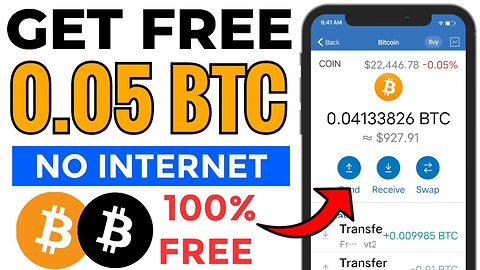 NO INTERNET • GET FREE 0.05 BTC PER DAY | No work! Free Bitcoin Mining Site