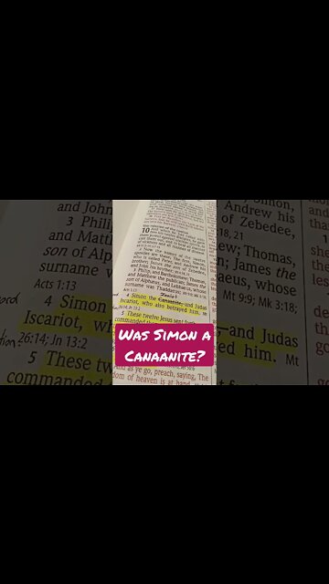 Short: Was Simon a Canaanite? - Matthew 10:4