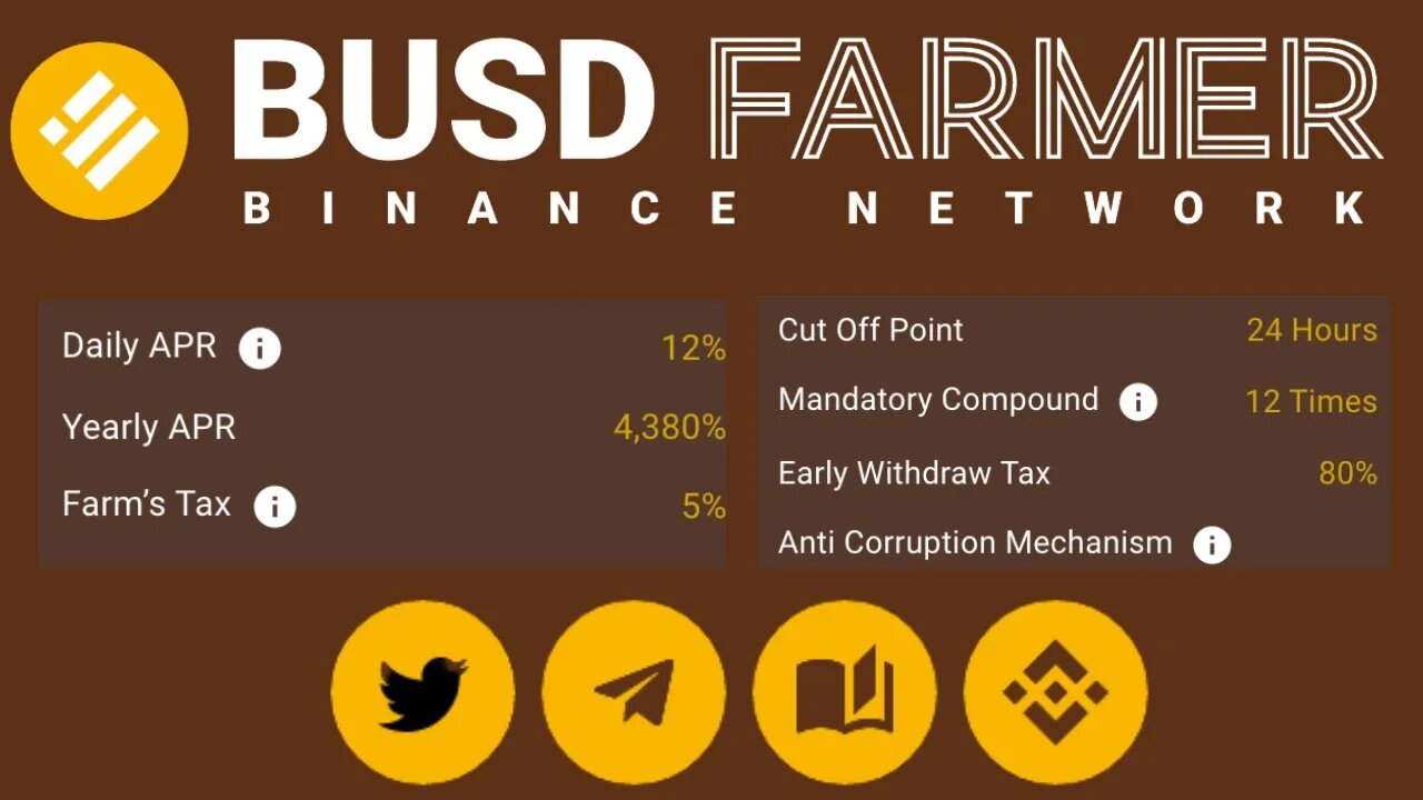 BUSD Farmer Dapp | Earn Up To 12% on BUSD | NEW Launch 29/07/2022