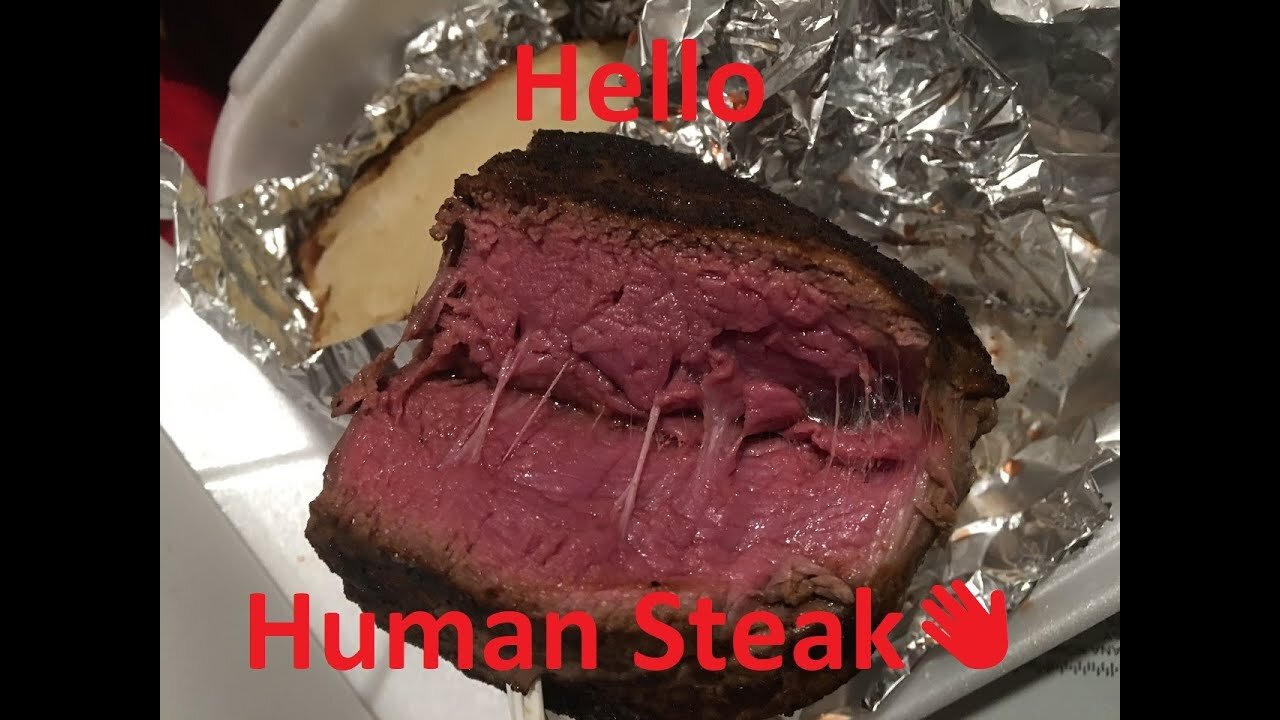 I tried HUMAN STEAK while vacationing in an unnamed foreign country, and also helped harvest some 😋😳