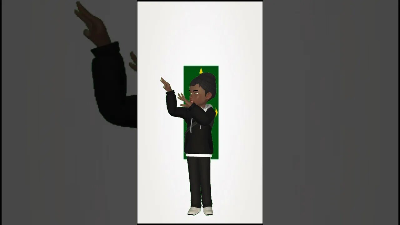 Vídeo de Animação - Avatar dançando na frente da bandeira do Distrito Federal #shorts